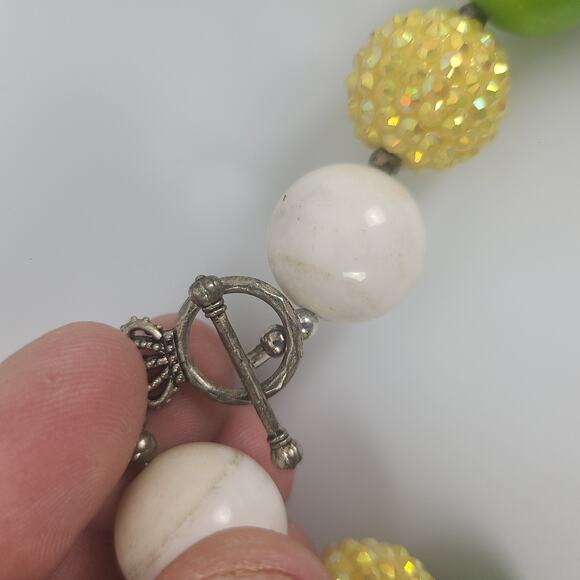Tinker Bell Chunky Bead Necklace Bubble Bead - Picture 4 of 13
